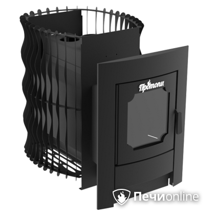 Дровяная банная печь Протопи 18 Сетка-Подкова со стеклом в Калининграде